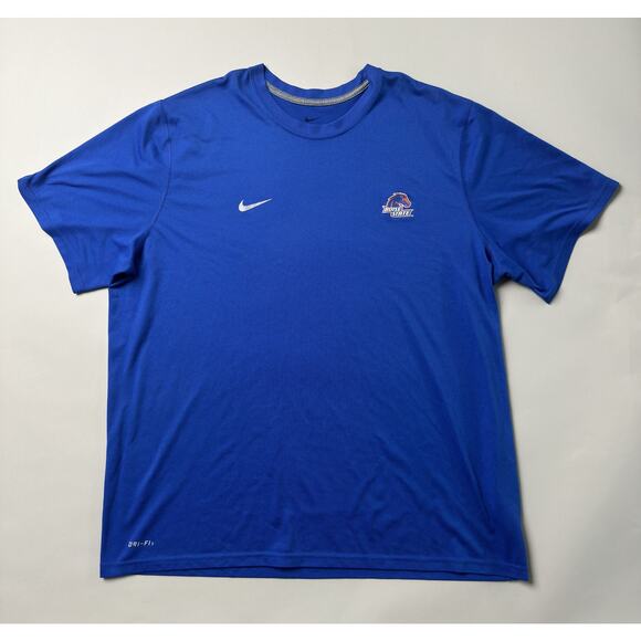 Boise State Broncos Shirt Mens 2XL Blue NCAA Football Dri-FIT Nike Athletic Tee - Picture 1 of 9